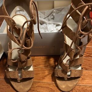 Marc Fisher Brown Strappy Women's Sandals
